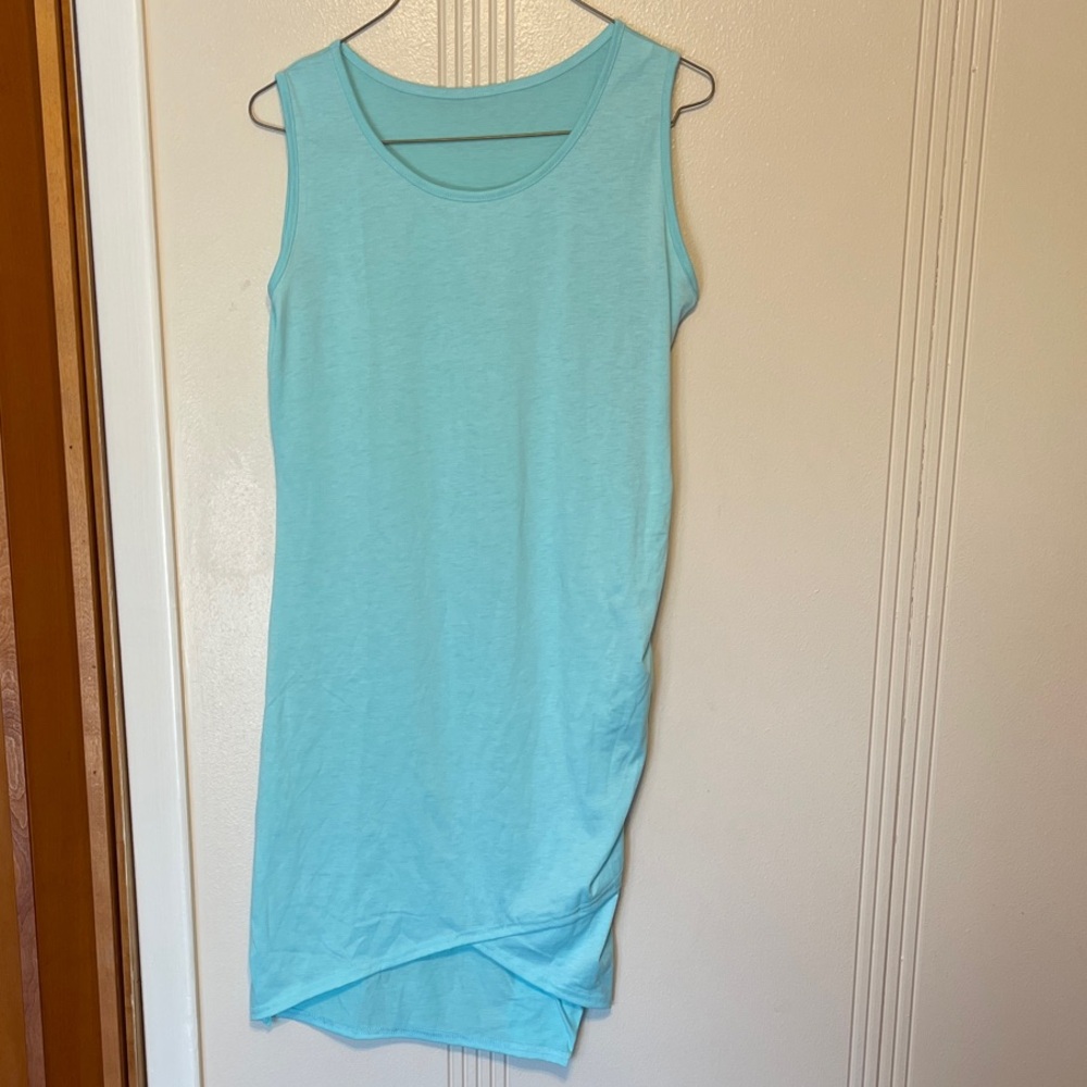 Light Aqua Sleeveless Tank Dress